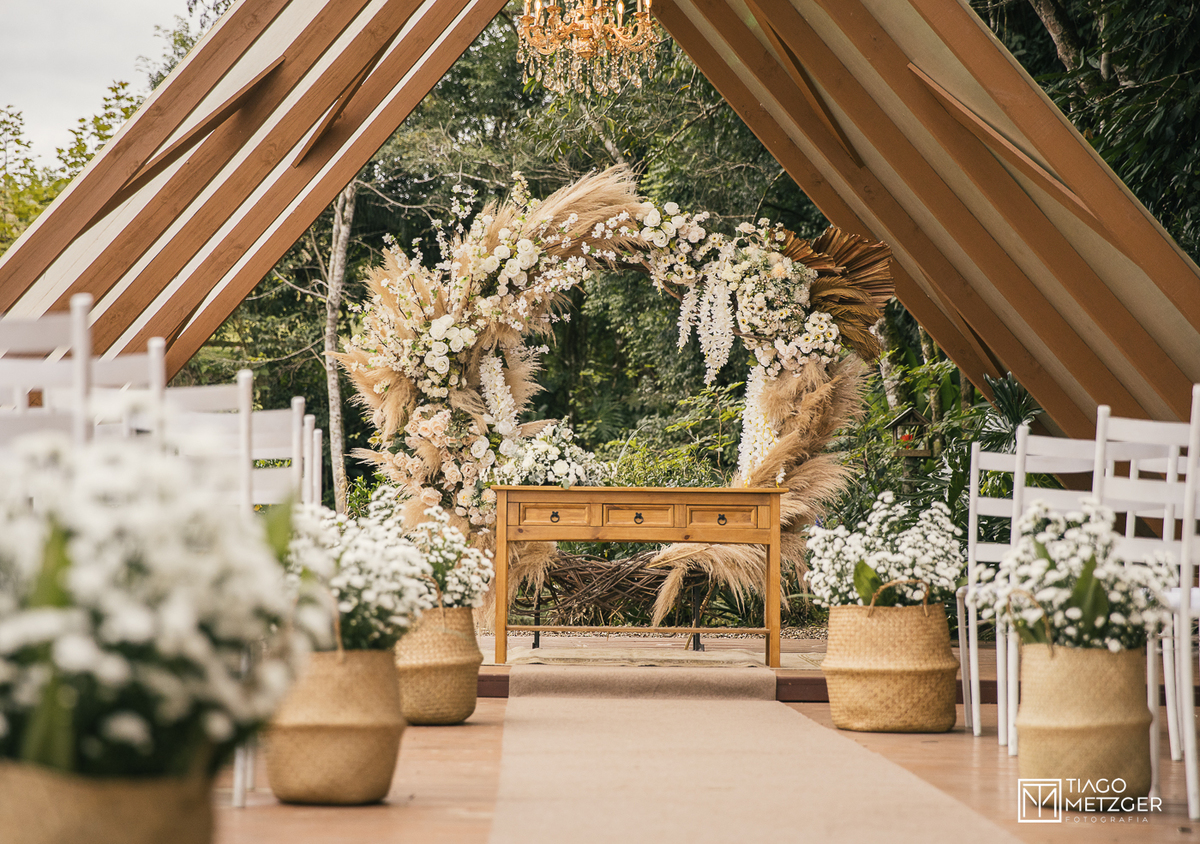 casamento ao ar livre no Garden Eventos Agrolândia - SC