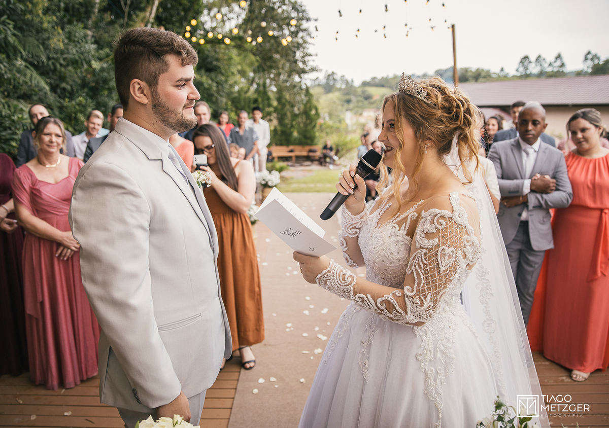 casamento ao ar livre no Garden Eventos Agrolândia - SC