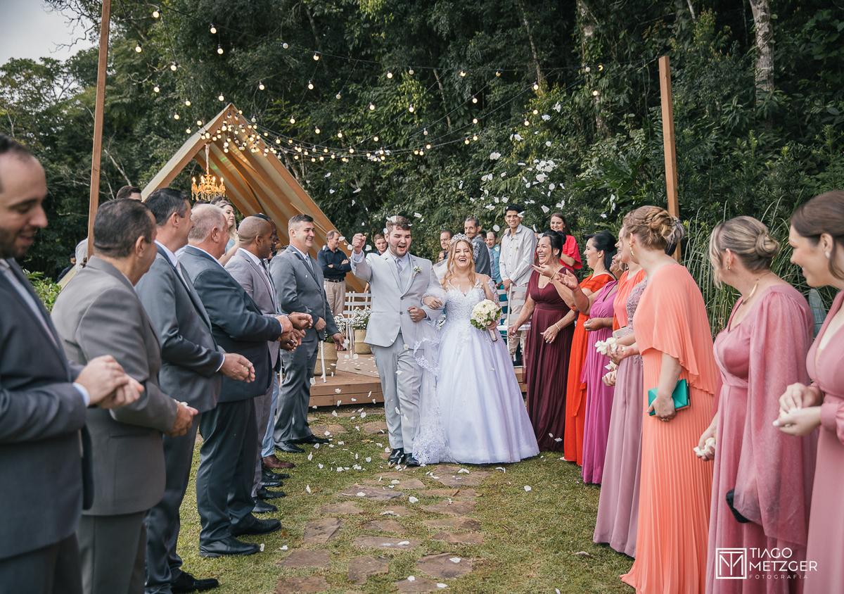 casamento ao ar livre no Garden Eventos Agrolândia - SC