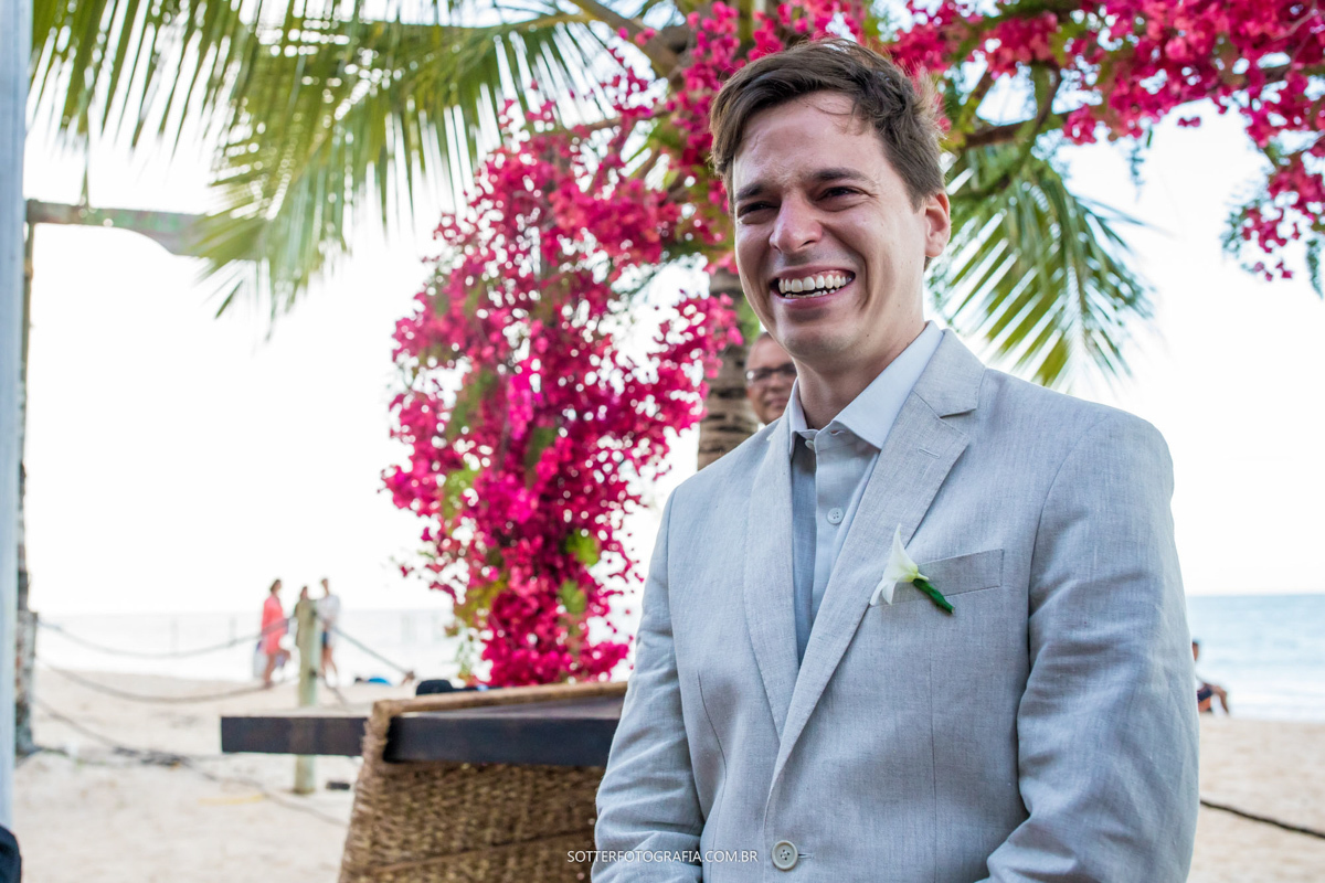 NOIVO EMOCIONADO EM TRANCOSO SOTTER FOTOGRAFO DE CASAMENTO