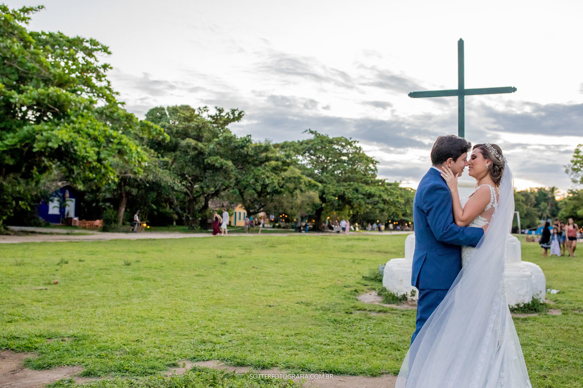noivos no quadrado de trancoso sotter fotografia