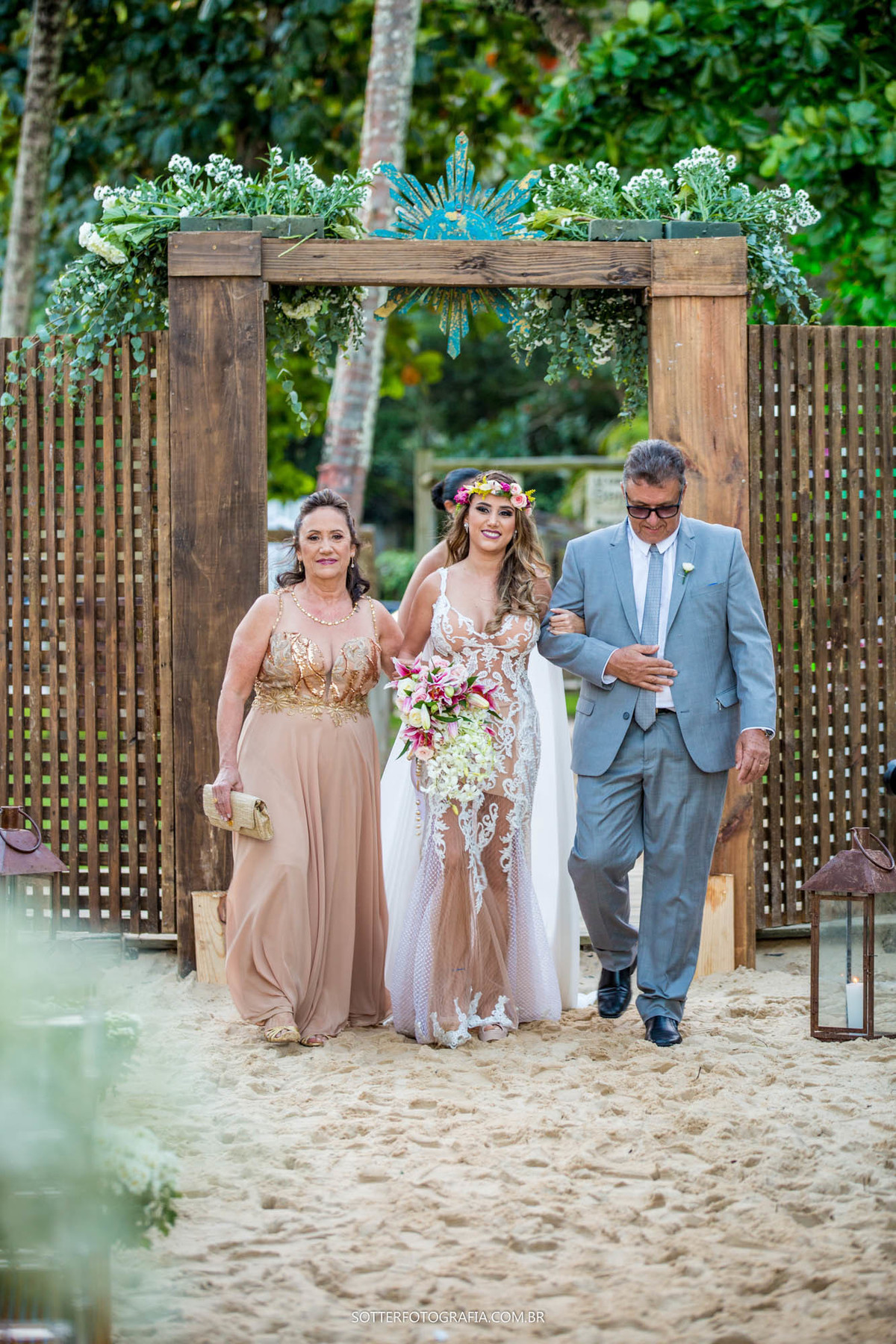 noiva buque casamento em arraial dajuda praia sotter fotografia