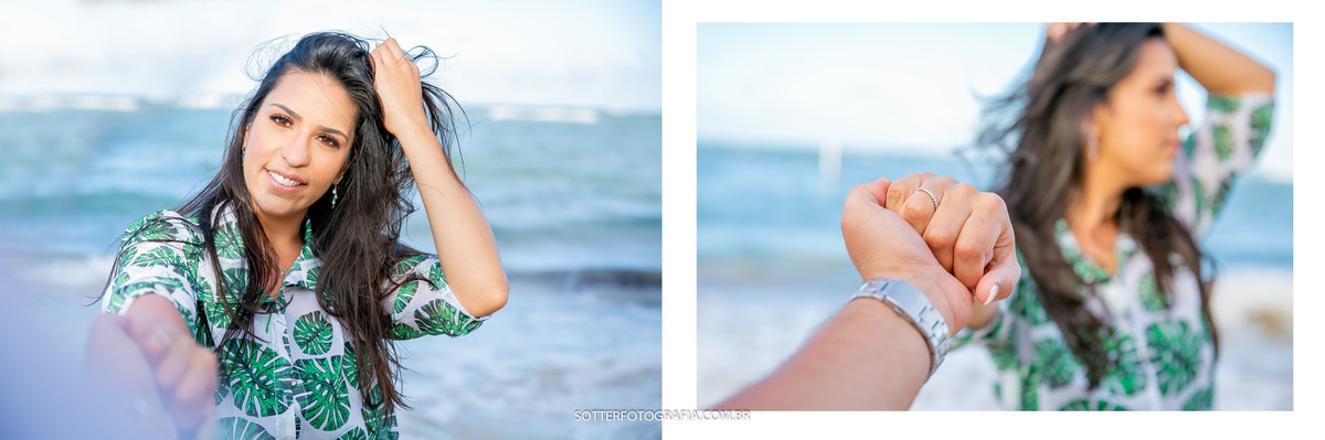 sotter fotografia fotografo de casamento em trancoso e arraial dajuda realizando ensaio save the date na praia casal feliz dias antes do wedding