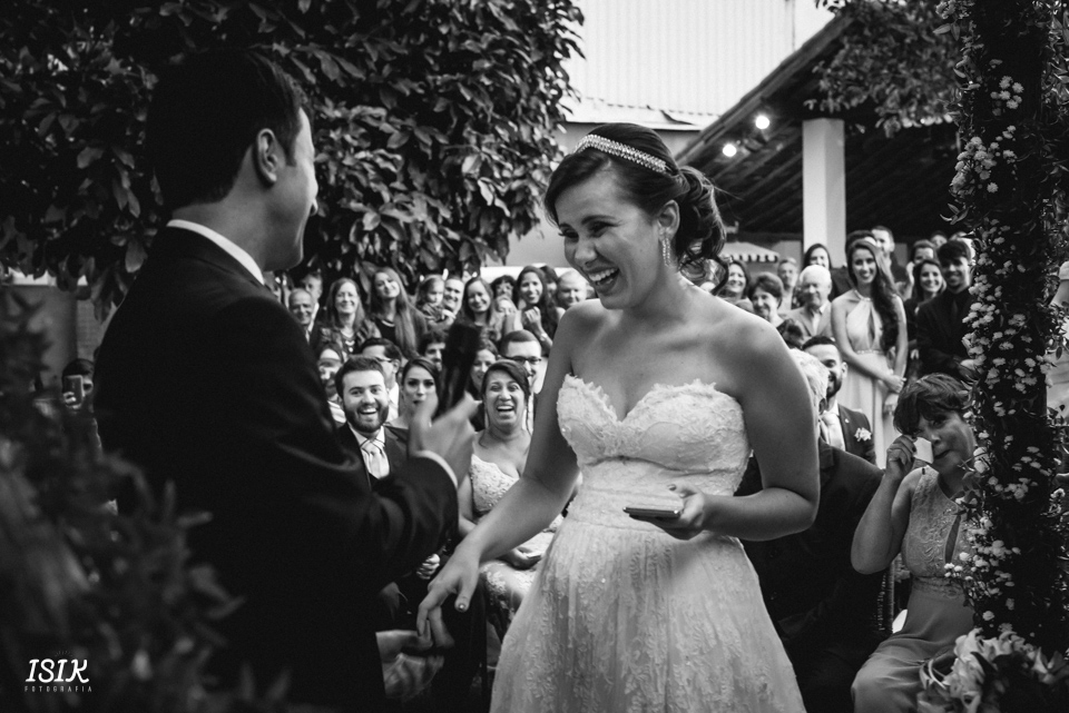 momento dos votos dos noivos no casamento