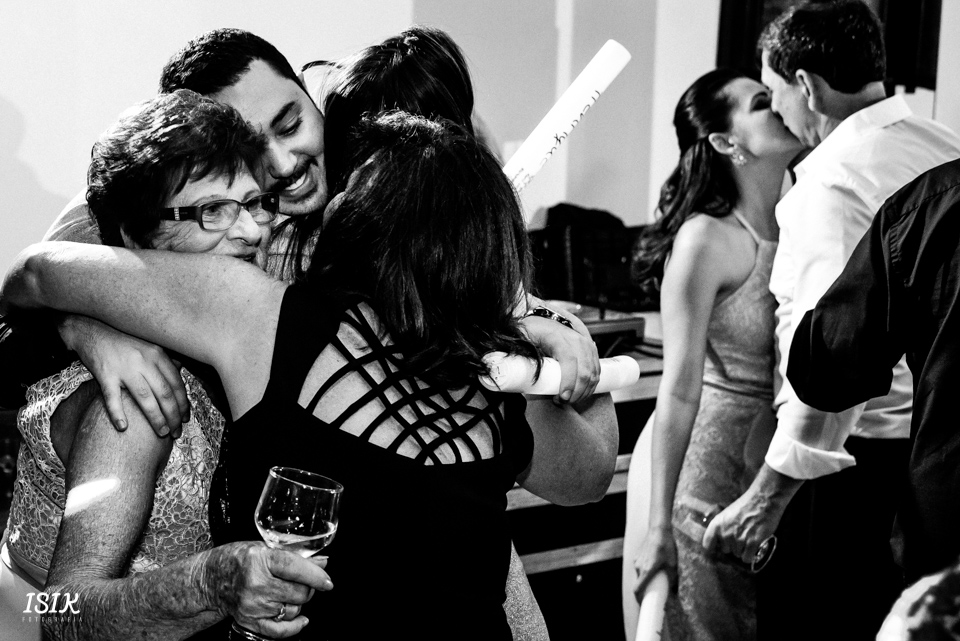 convidados dos noivos na recepção do casamento