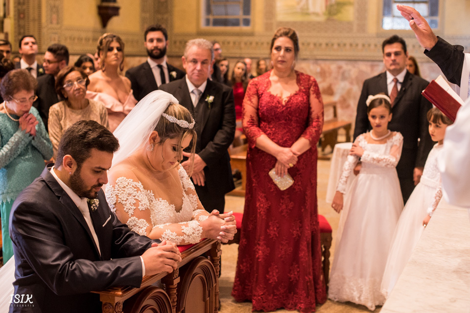 benção dos noivos na cerimônia do casamento 