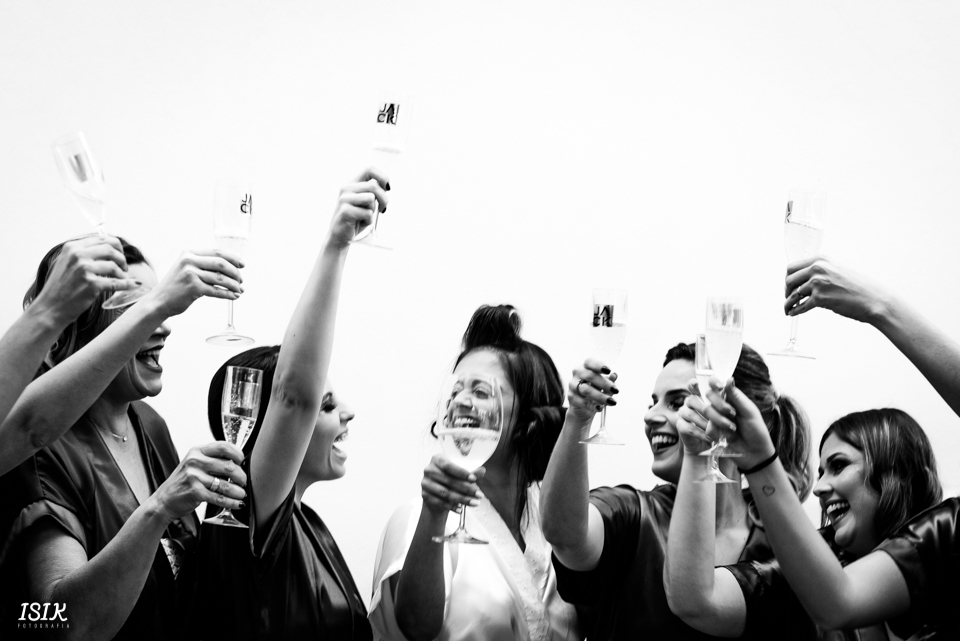 making of da noiva com a mãe e as madrinhas 