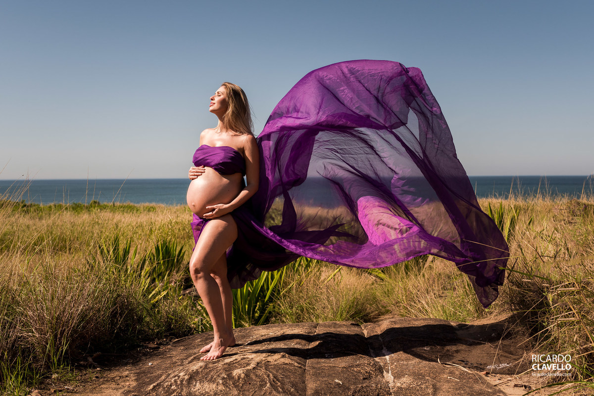 Ensaio de Gestante - Fotografia de Gestante - Ricardo Clavello Fotografia - Praia de Grumari