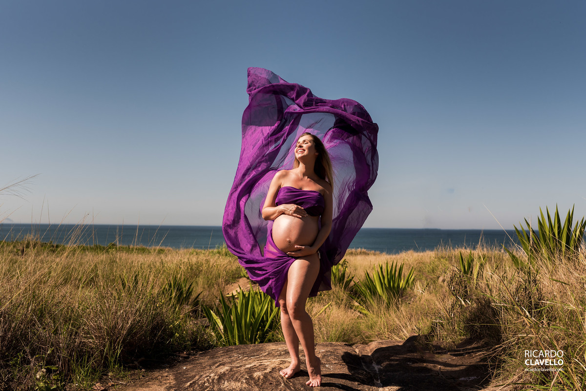 Ensaio de Gestante - Fotografia de Gestante - Ricardo Clavello Fotografia - Praia de Grumari