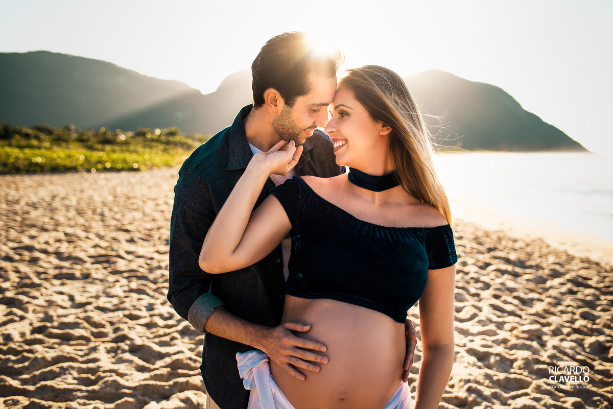 Ensaio de Gestante - Fotografia de Gestante - Ricardo Clavello Fotografia - Praia de Grumari