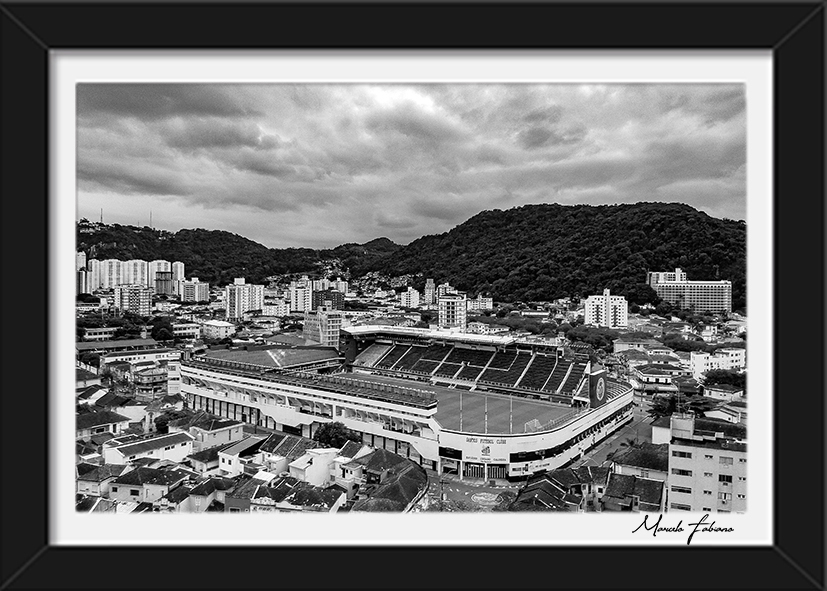 Quadro decorativo - Vila Belmiro a Vila mais famosa do Brasil - Marcelo Fabiano Fotografia 