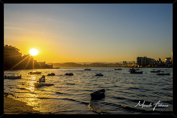 Quadro decorativo - Uma linda vista da cidade de Santos S.P - Marcelo Fabiano Fotografia 
