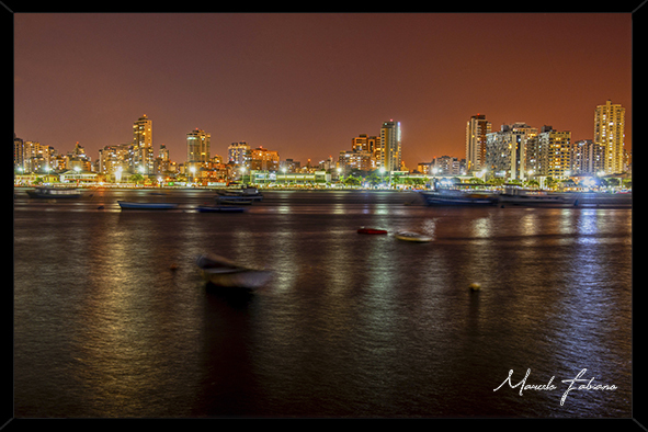 Quadro decorativo vista da Ponta da Praia em Santos S,P - Marcelo Fabiano Fotografia