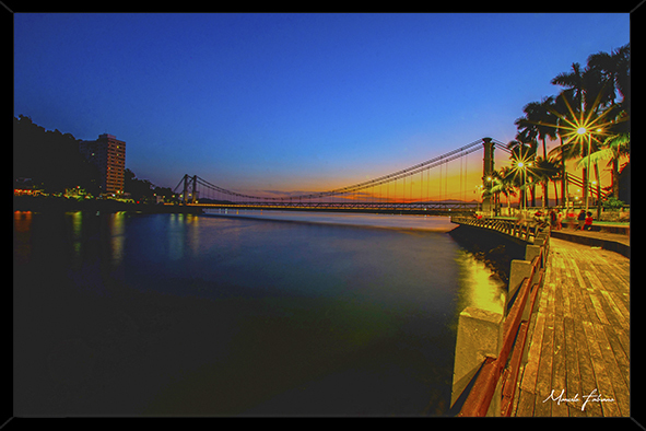 Quadro decorativo - Ponte Pênsil em São Vicente S.P - Marcelo Fabiano Fotografia