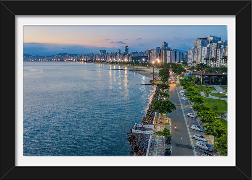 Ponta da Praia - Aquário Municipal Santos S.P - Fotografia com Drone - Quadros decorativos - Marcelo Fabiano Fotografia Santos S.P