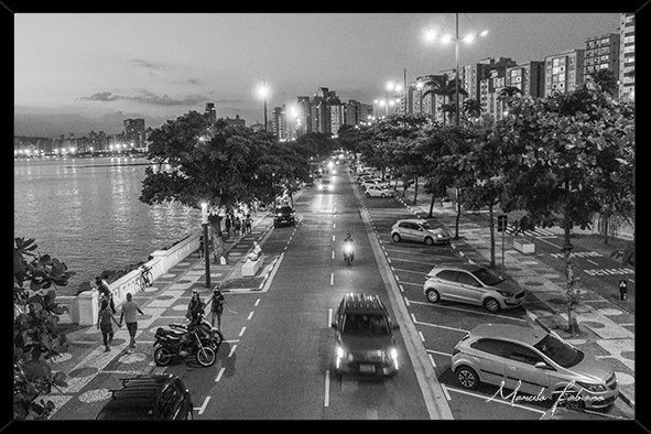 Quadro decorativo - Ponta da Praia em Santos S.P - aquário - Marcelo Fabiano Fotografia 