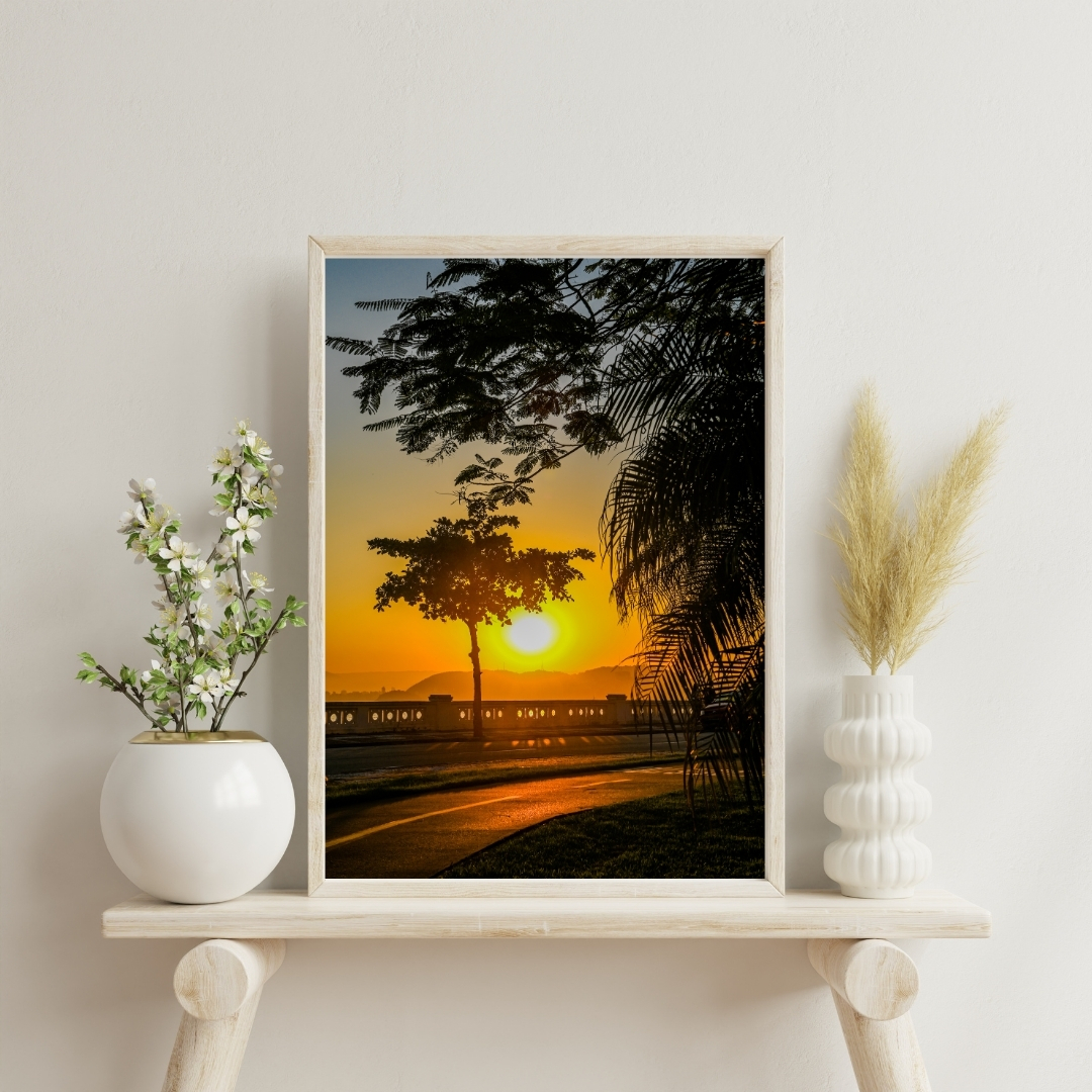 Quadro de corativo fim de tarde e as famosas muretas de Santos S.P - Marcelo Fabiano Fotografia