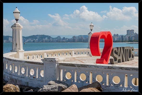 Quadro decorativo - Coração Ponta da Praia em Santos /aquário municipal/ Museu do mar