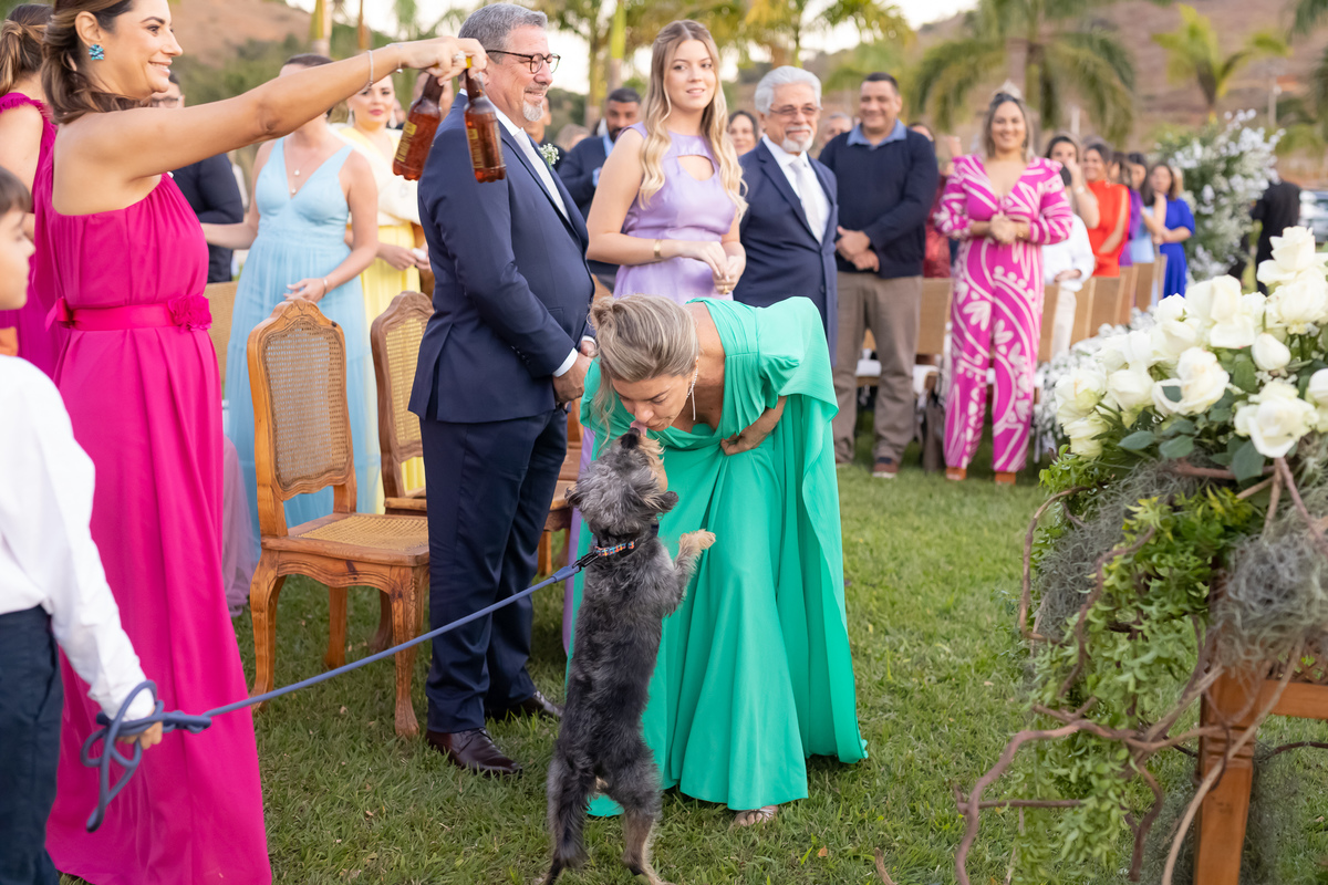 pet cerimonia Vale dos Desejos  Fernanda e Leo  Casamento