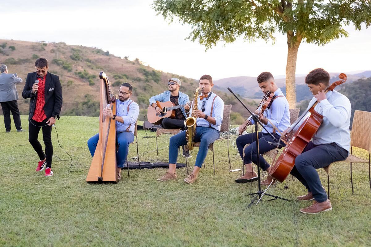 musicos na cerimonia Vale dos Desejos  Fernanda e Leo  Casamento
