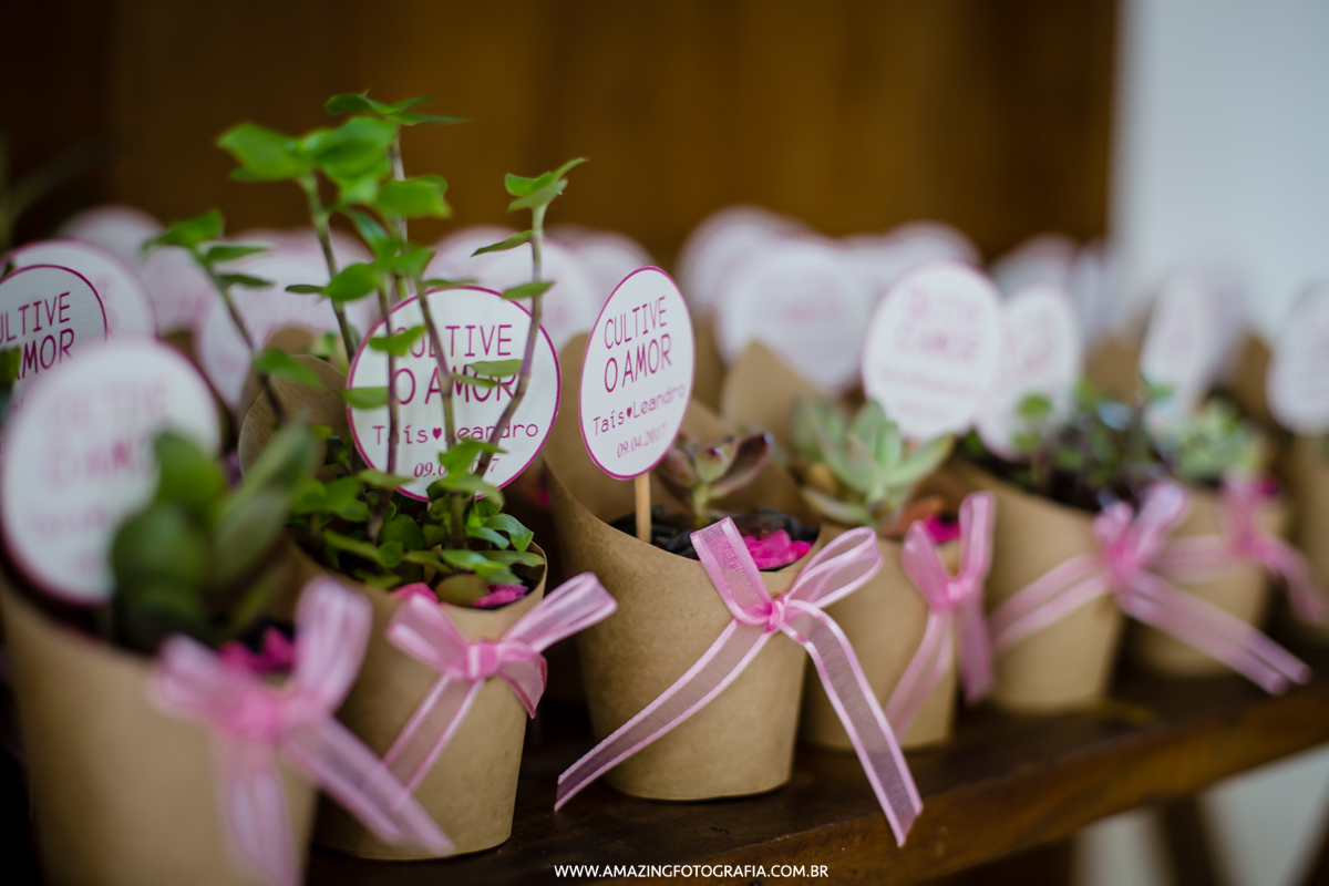 Lembrancinha do Casamento da Tais e Leandro que ocorreu na Chácara Torres