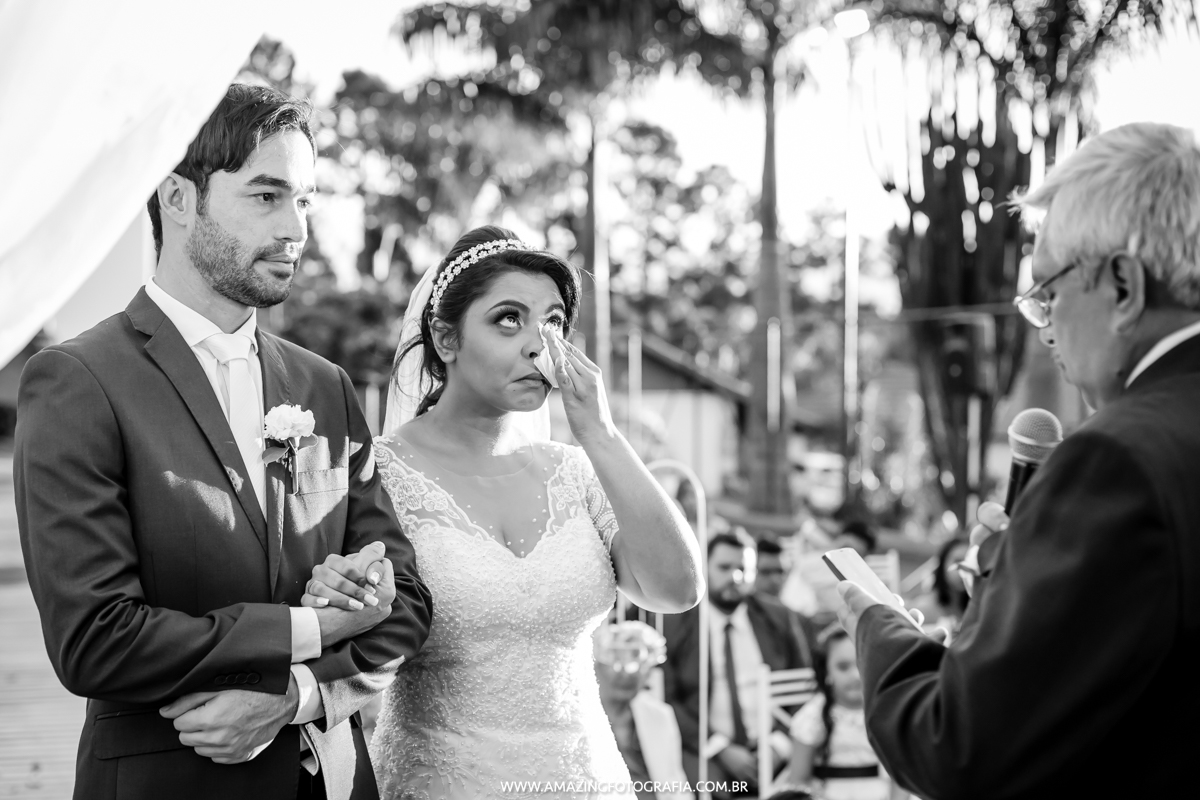 Casamento emocionante realizado no dia 09 de abril de 2017 na Chacara Torres
