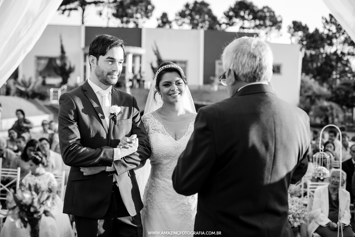 Benção do casamento Tais e Leandro na Chacara Torres