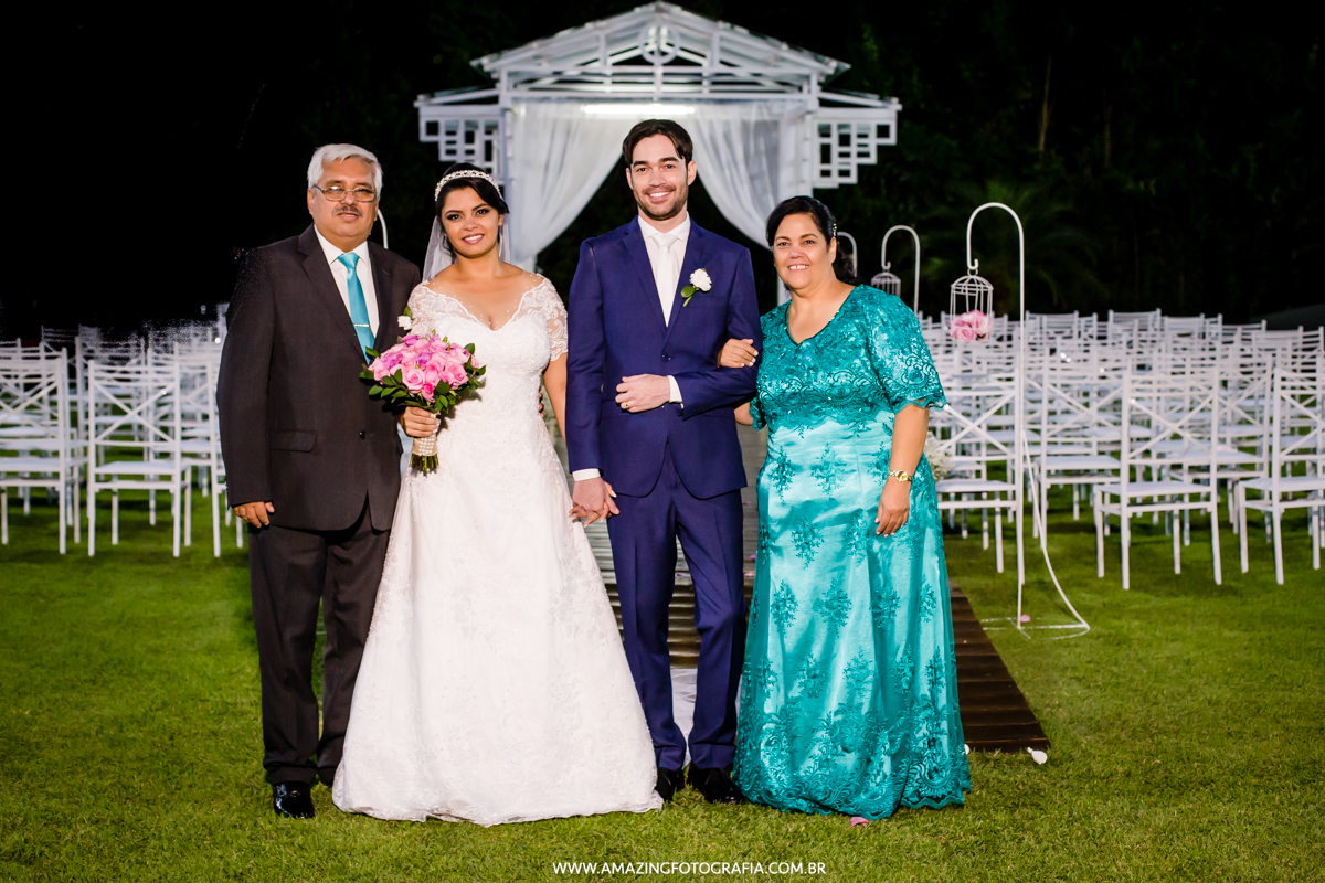Fotos dos pais dos noivos na Chácara Torres