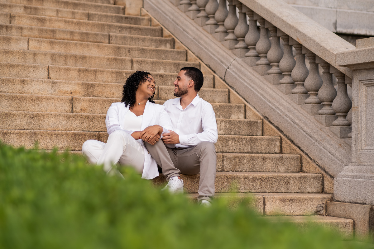 Ensaio Pre Wedding realizado no Museu do Ipiranga da Gleice e do Vinicius