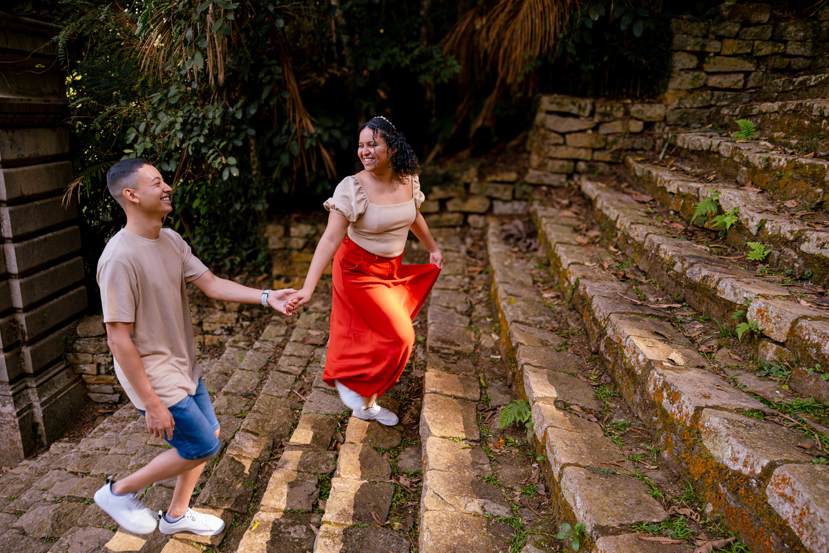 Ensaio Thalyra e Rafael no Jardim Botânico de São Paulo