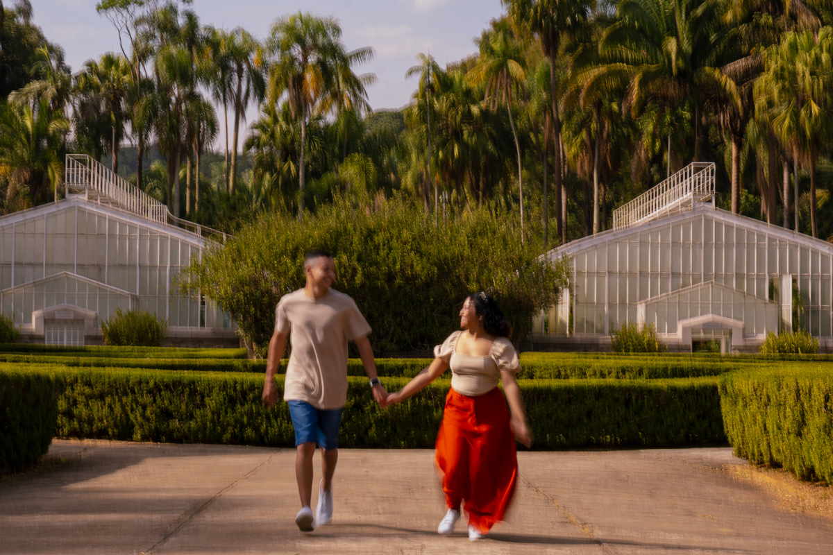 Ensaio Thalyra e Rafael no Jardim Botânico de São Paulo