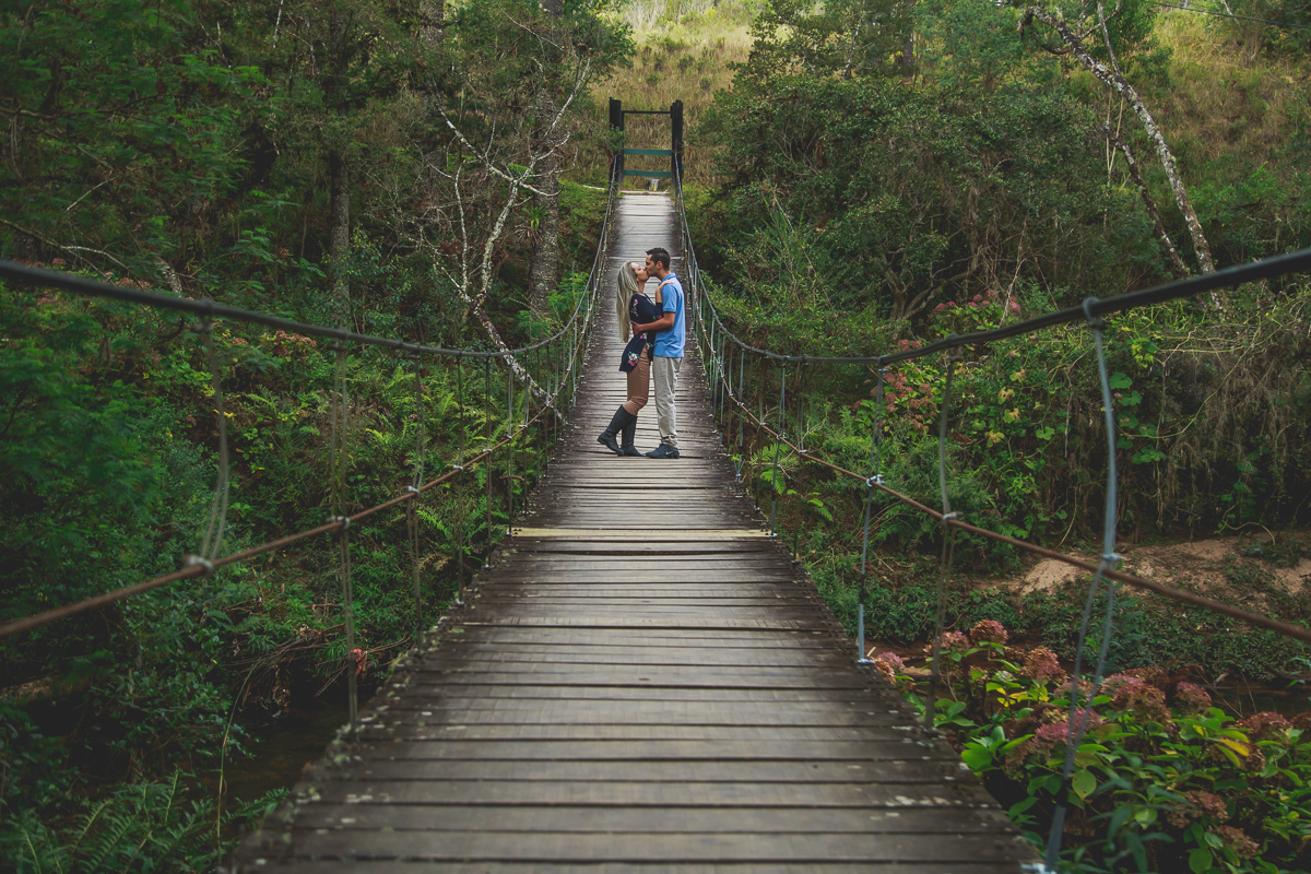 Patricia e Gilmar no ensaio de casais em Campos do Jordão