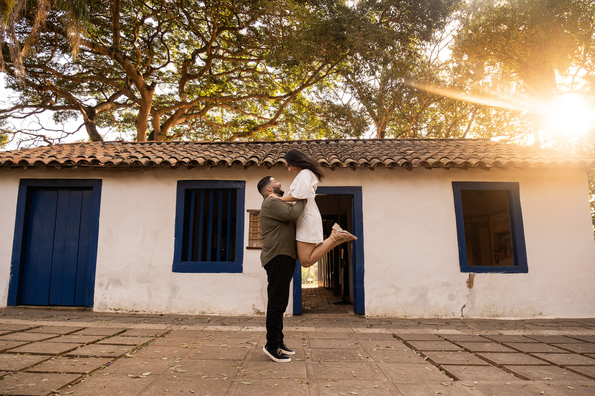 Ensaio Pre Wedding realizado no Parque da Independência da Ana e do Lucas