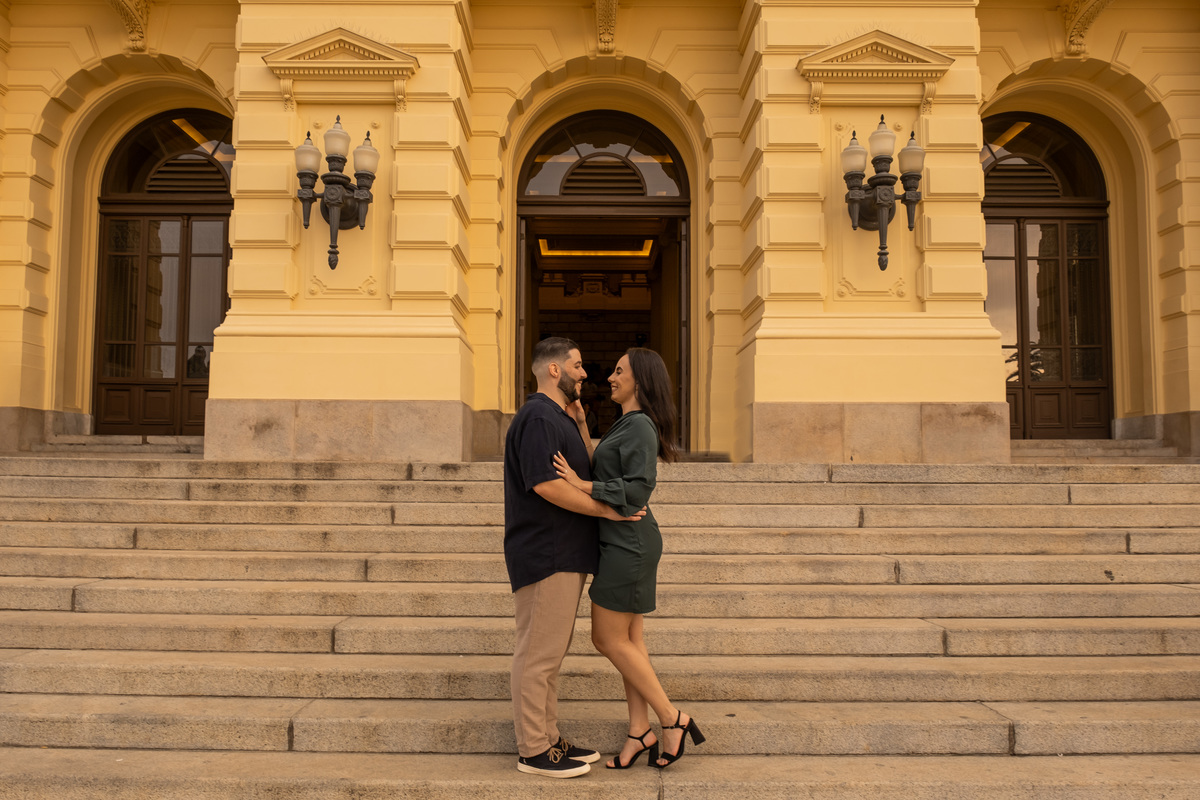 Ensaio Pre Wedding realizado no Parque da Independência da Ana e do Lucas