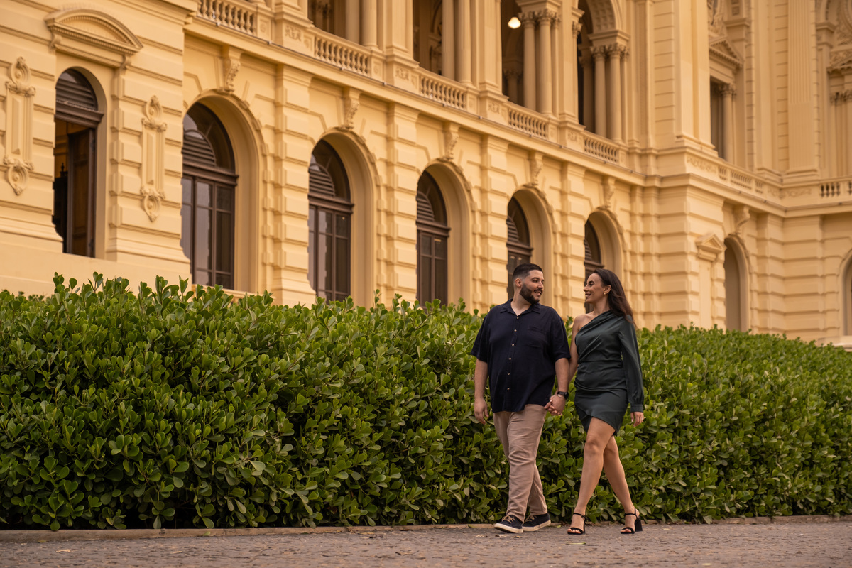 Ensaio Pre Wedding realizado no Parque da Independência da Ana e do Lucas