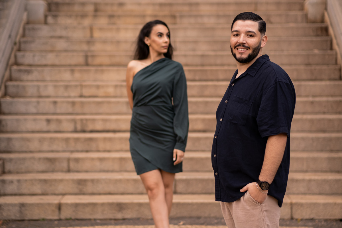 Ensaio Pre Wedding realizado no Parque da Independência da Ana e do Lucas