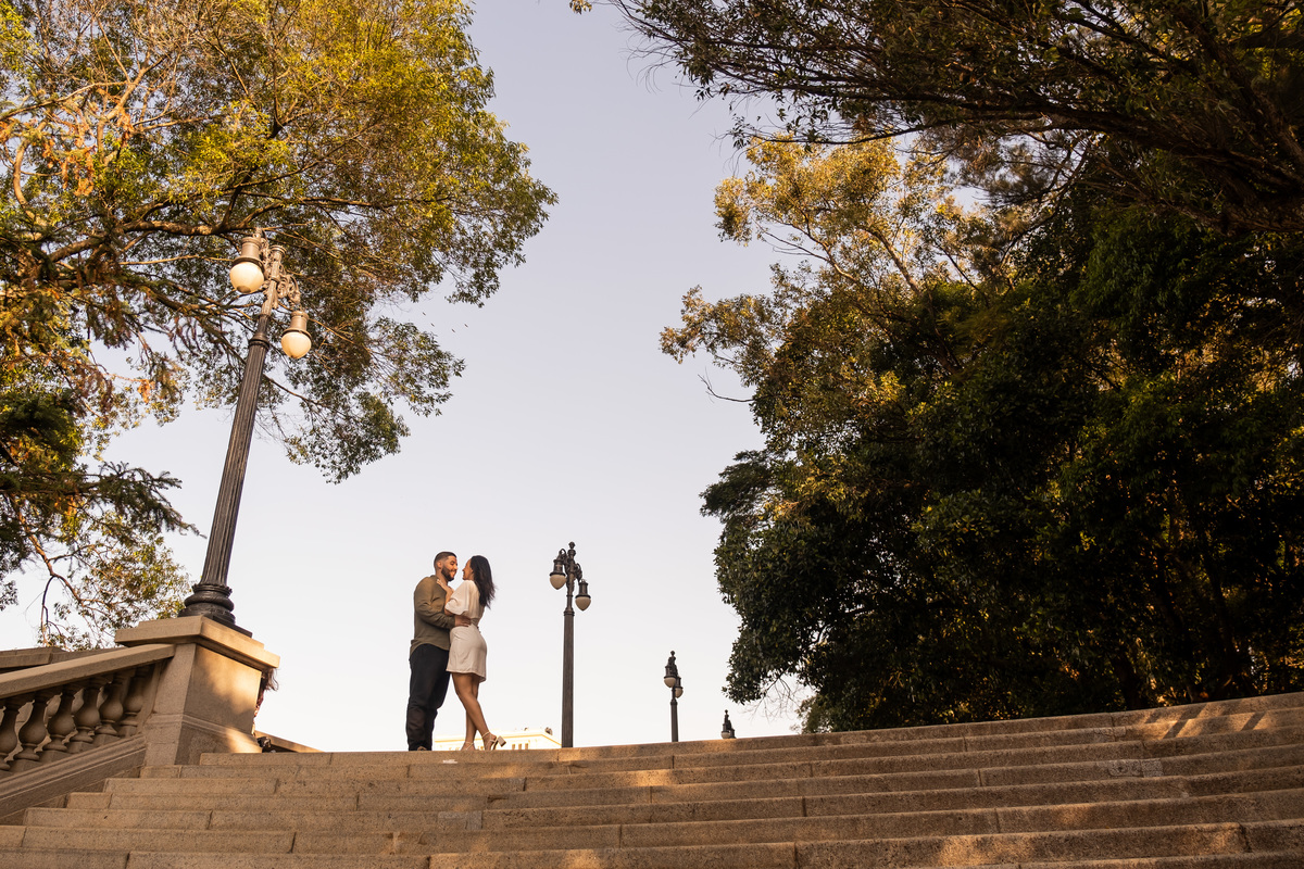 Ensaio Pre Wedding realizado no Parque da Independência da Ana e do Lucas