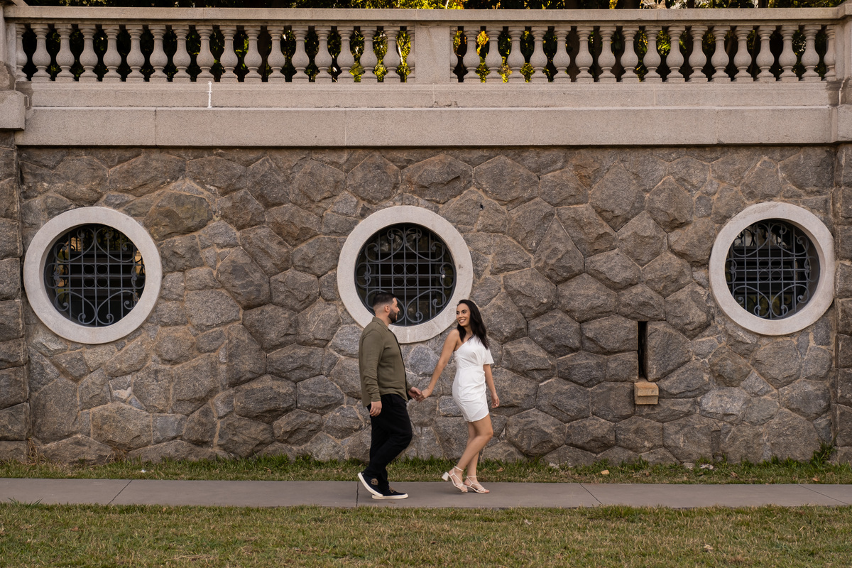 Ensaio Pre Wedding realizado no Parque da Independência da Ana e do Lucas