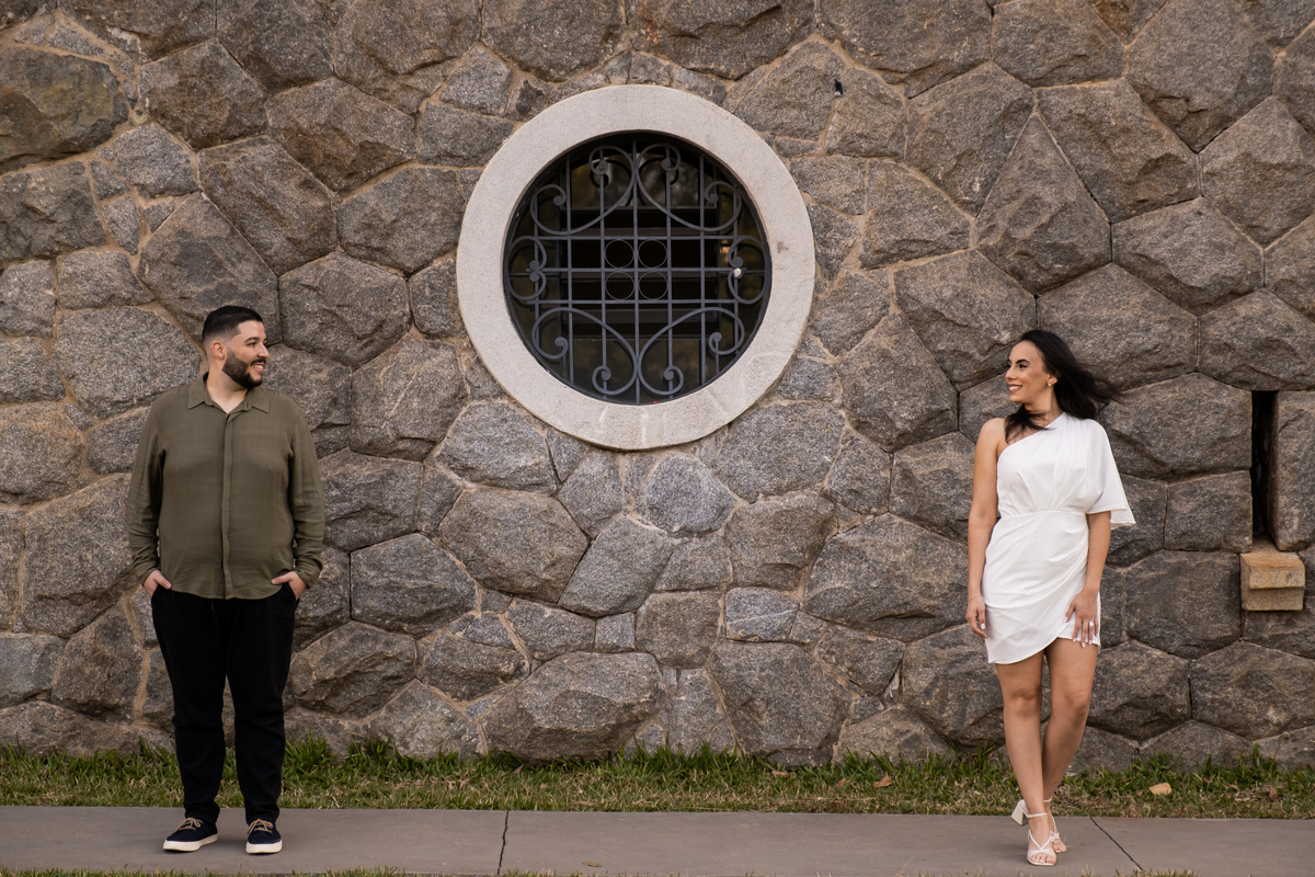 Ensaio Pre Wedding realizado no Parque da Independência da Ana e do Lucas