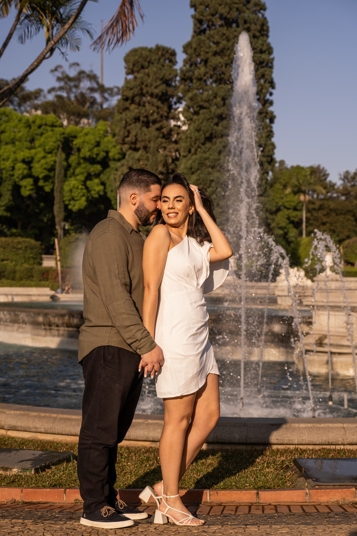 Ensaio Pre Wedding realizado no Parque da Independência da Ana e do Lucas