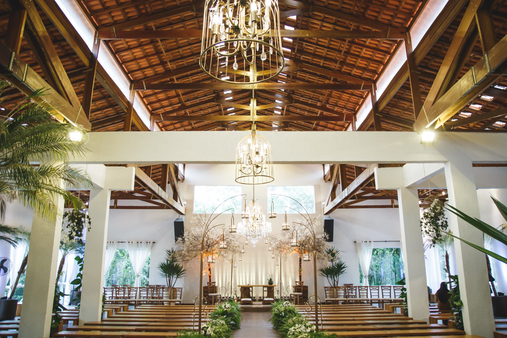 Espaço da Cerimonia do casamento da Lisandra e do Henrique Recanto dos Sonhos