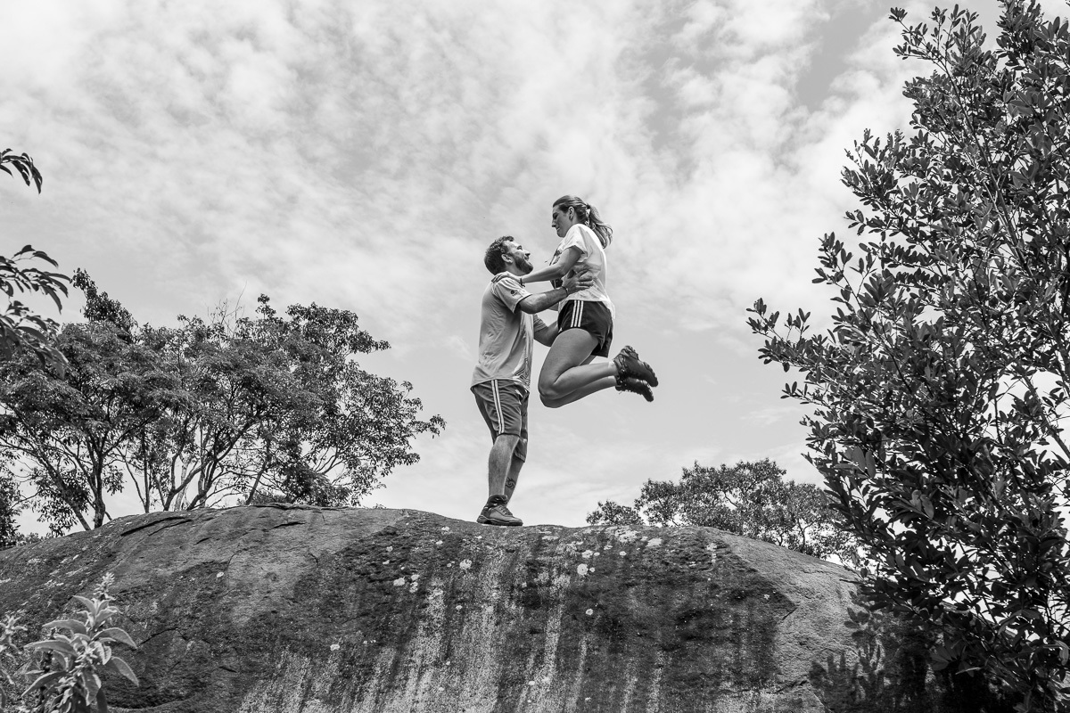 Ensaio com resgate de história da Keke e o Alex