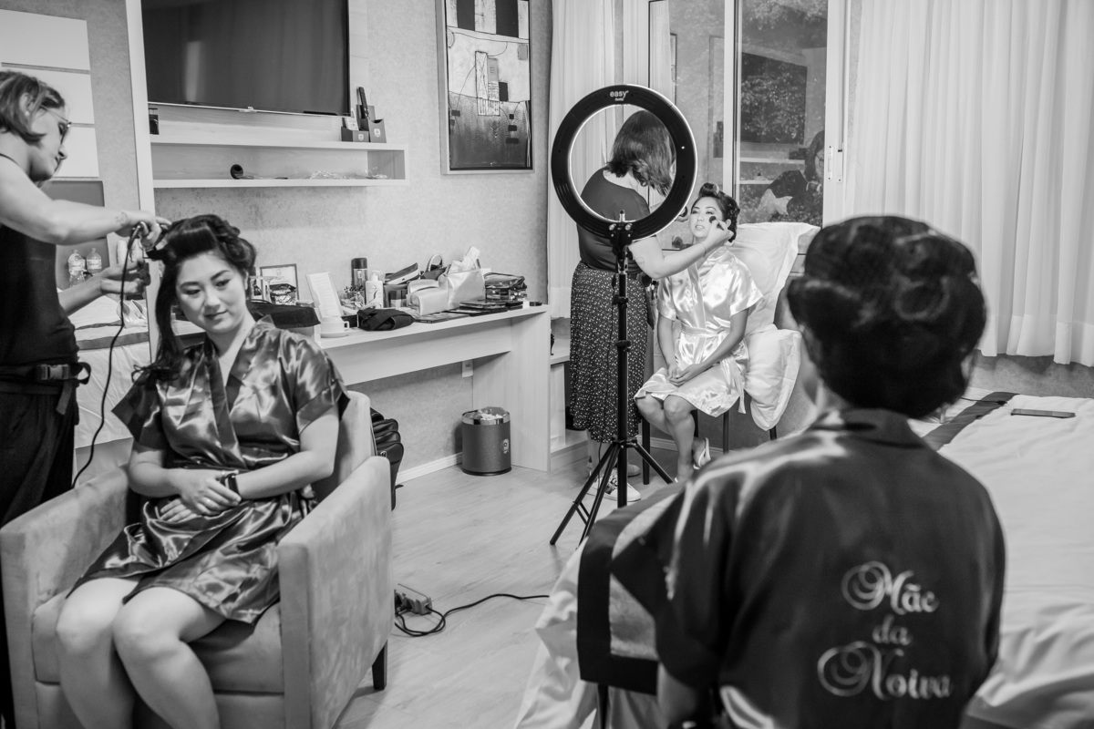 Making Off bianca juntamente com a família