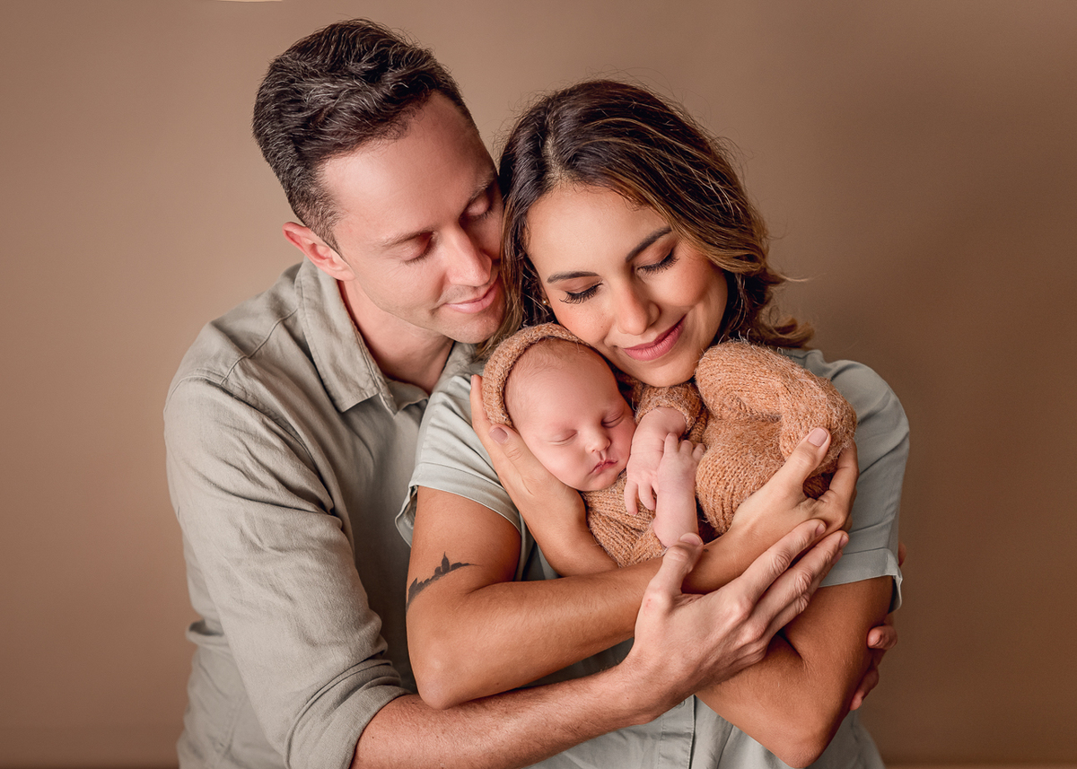 Ensaio newborn com os pais 