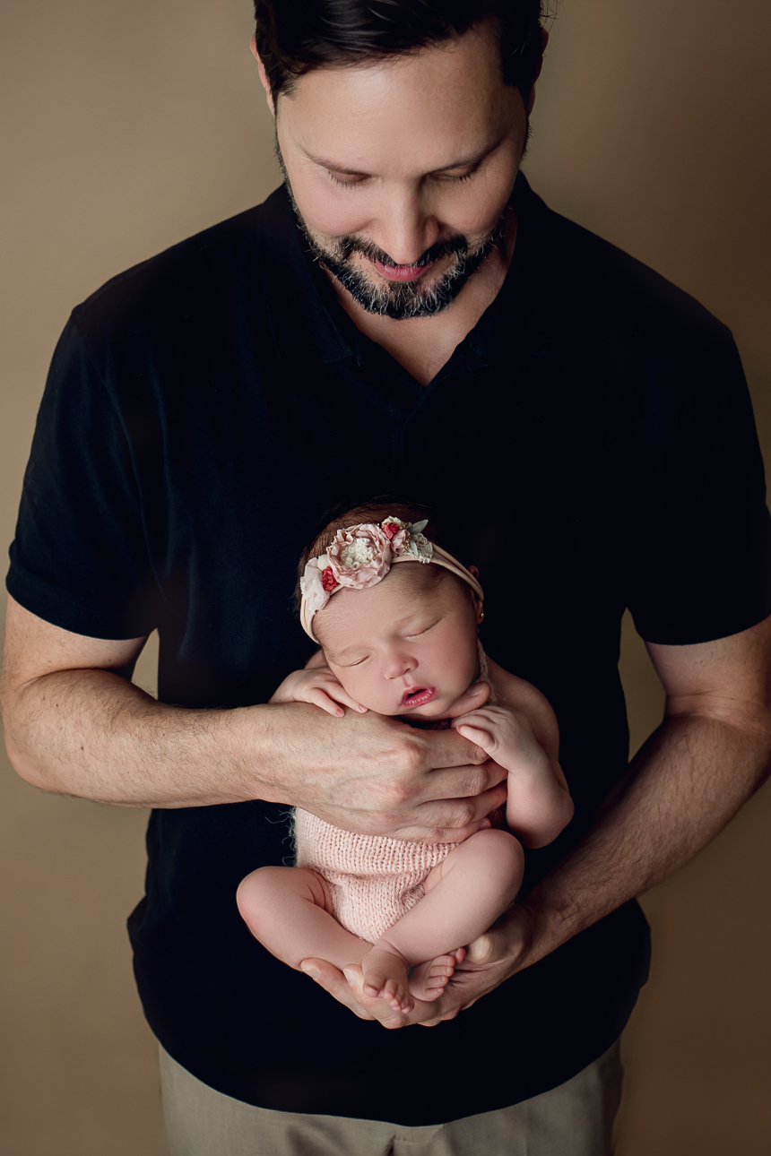 Ensaio de newborn com o pai