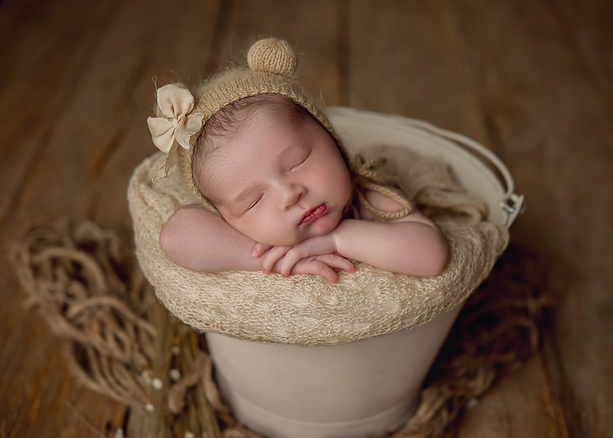 Ensaio newborn no baldinho 