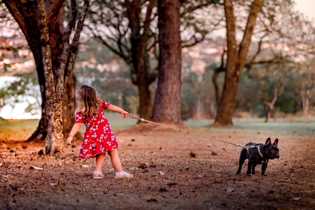 Clube do Golfe ensaio com o melhor amigo pet 