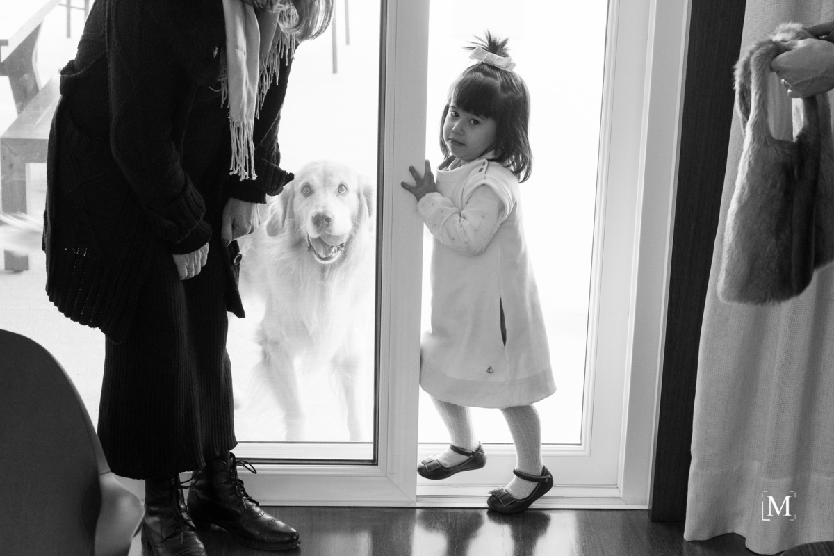 menina e o cãozinho