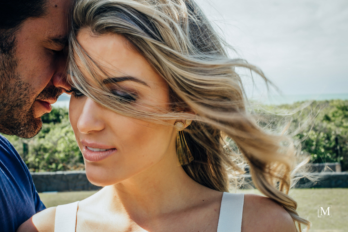 Vento nos cabelos da Camila ensaio pre wedding