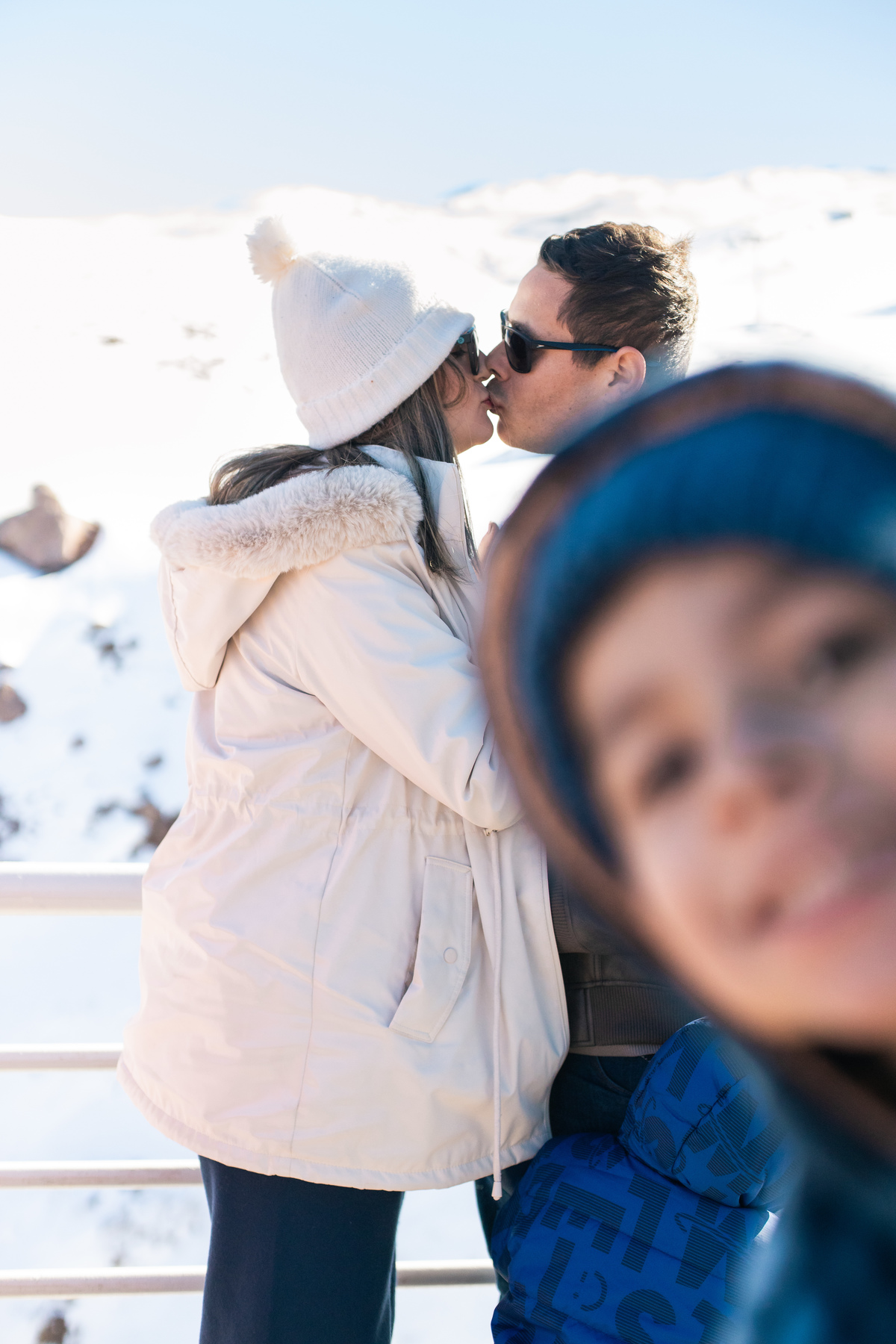 Família em ensaio de gestante no Valle Nevado